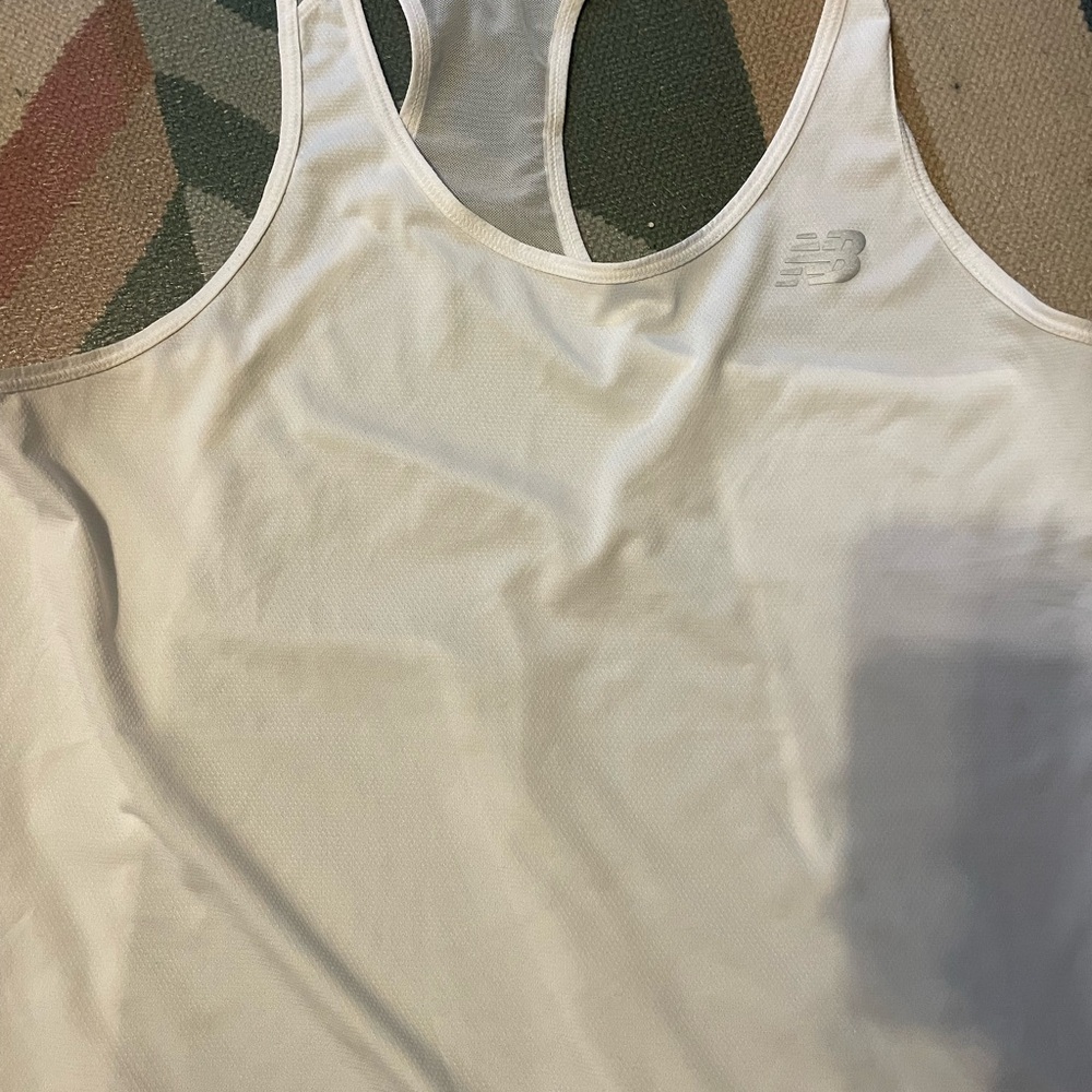 New Balance White Tank Top